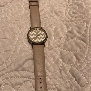 Beige chevron watch